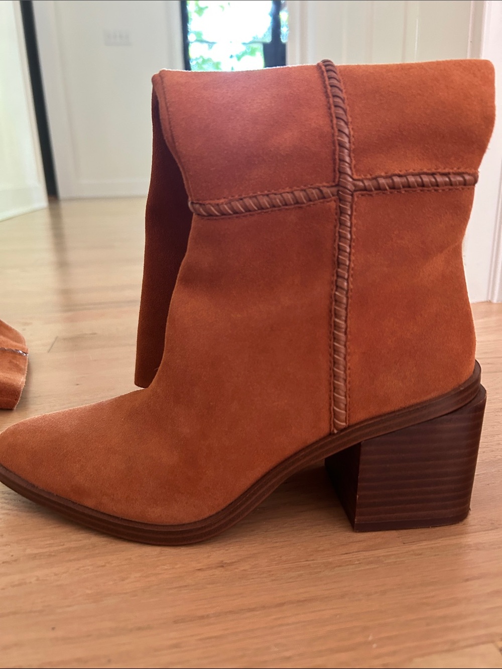 Vince Camuto Over-the-Knee Suede Kaleeca Boots in Cognac - Picture 5 of 12